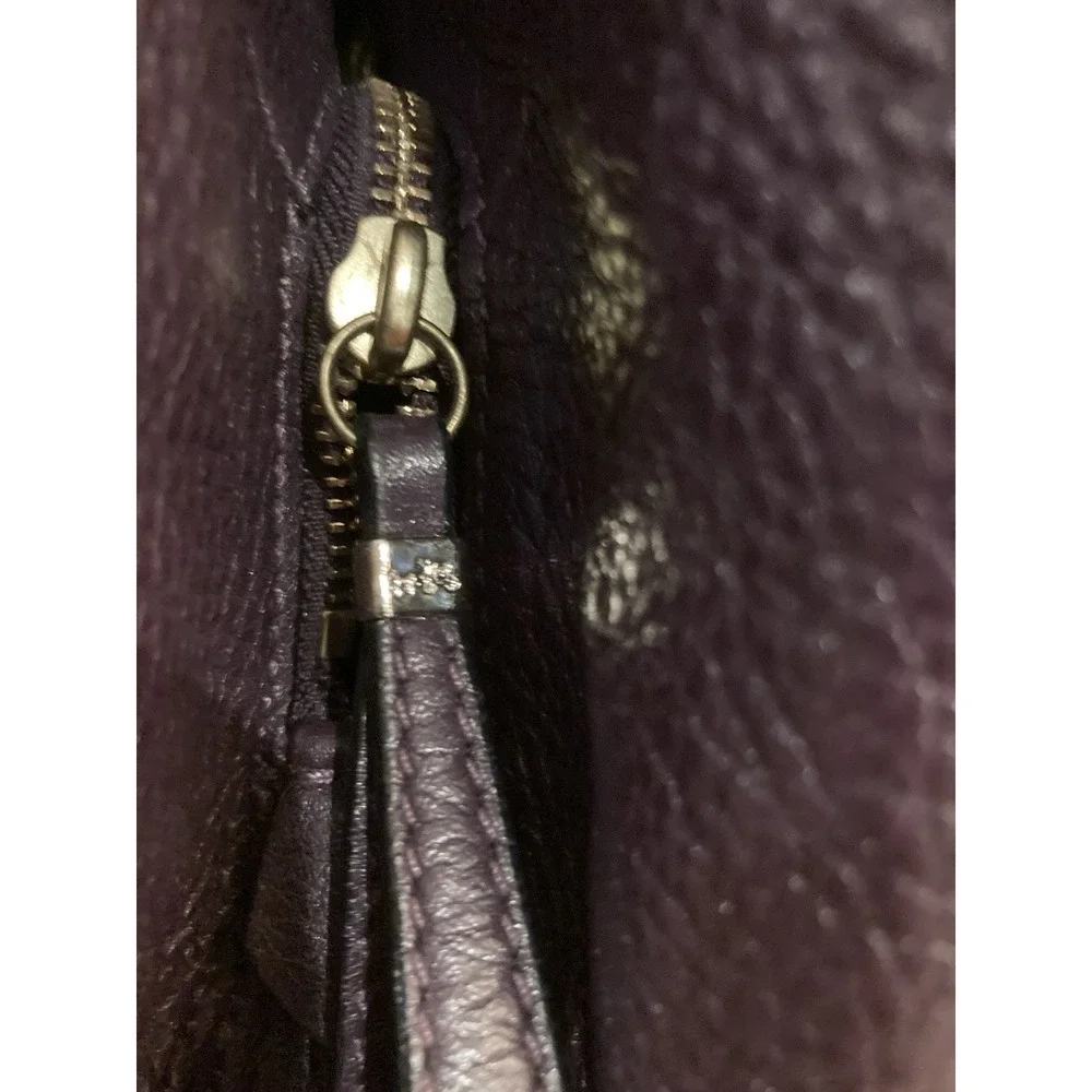 Coach Phoebe Purple Pebbled Leather Triple Compartment‎ Shoulder Bag 24621